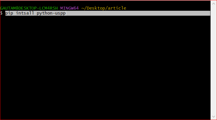 pip isntall python uspp in linux 