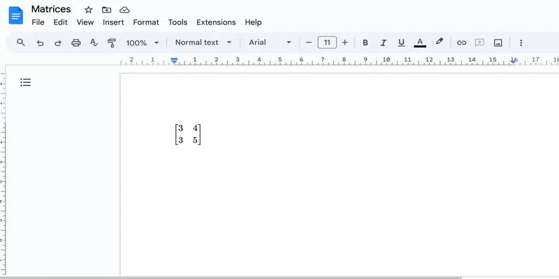 resultant matrix