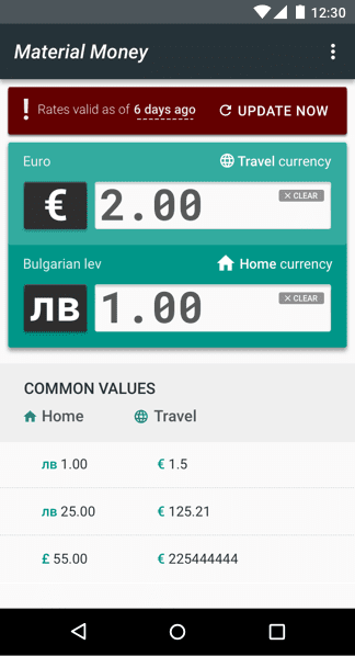 O app Material
Money está desatualizado.