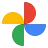 The Google Photos logo, a multicolored pinwheel.
