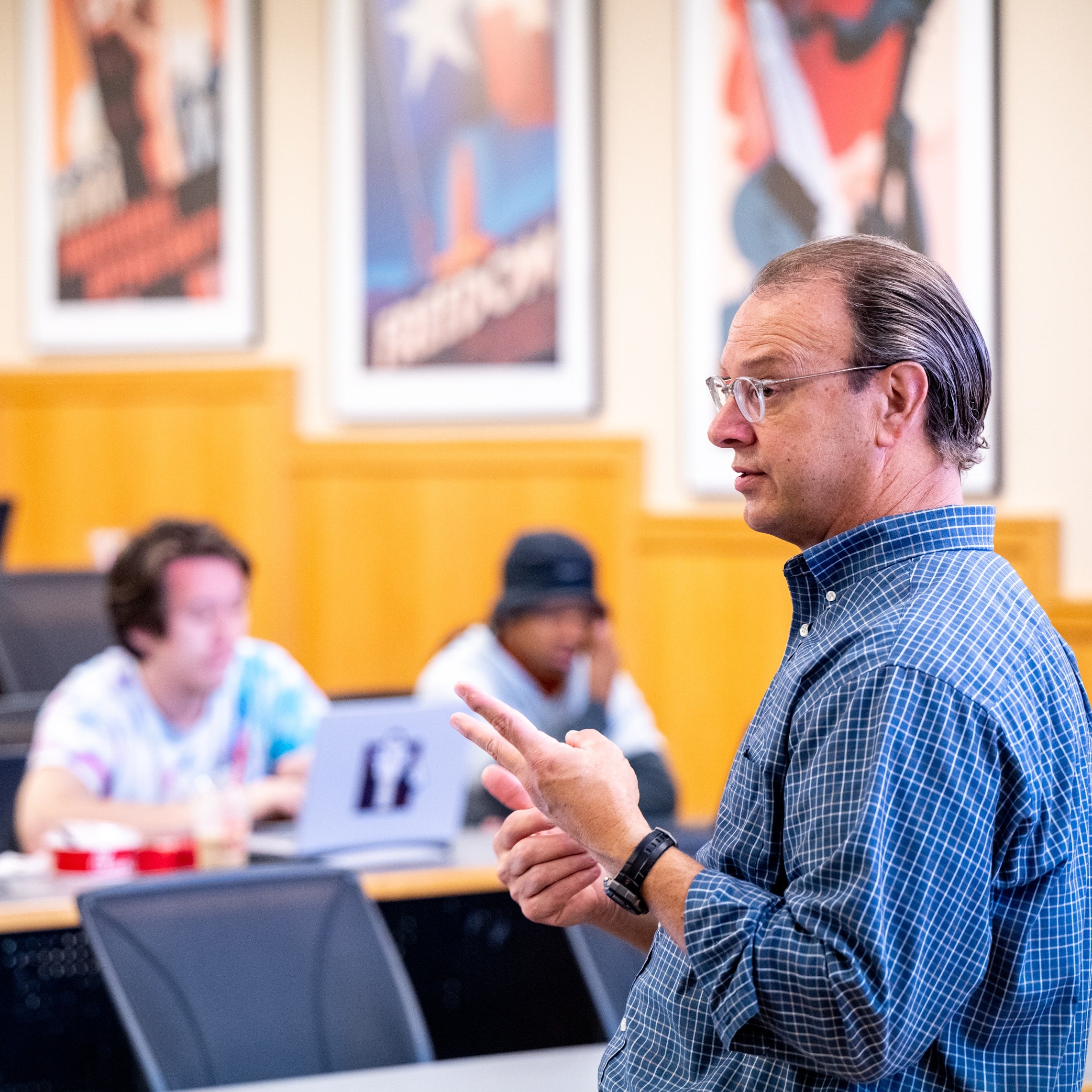 Marketing professor giving a lecture